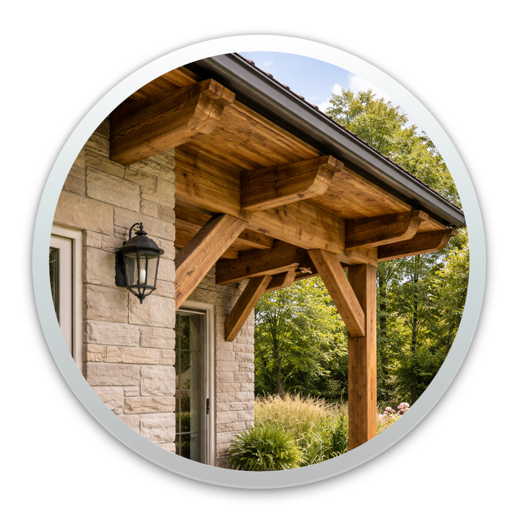 Refection de boiseries, peinture, dessous de toit