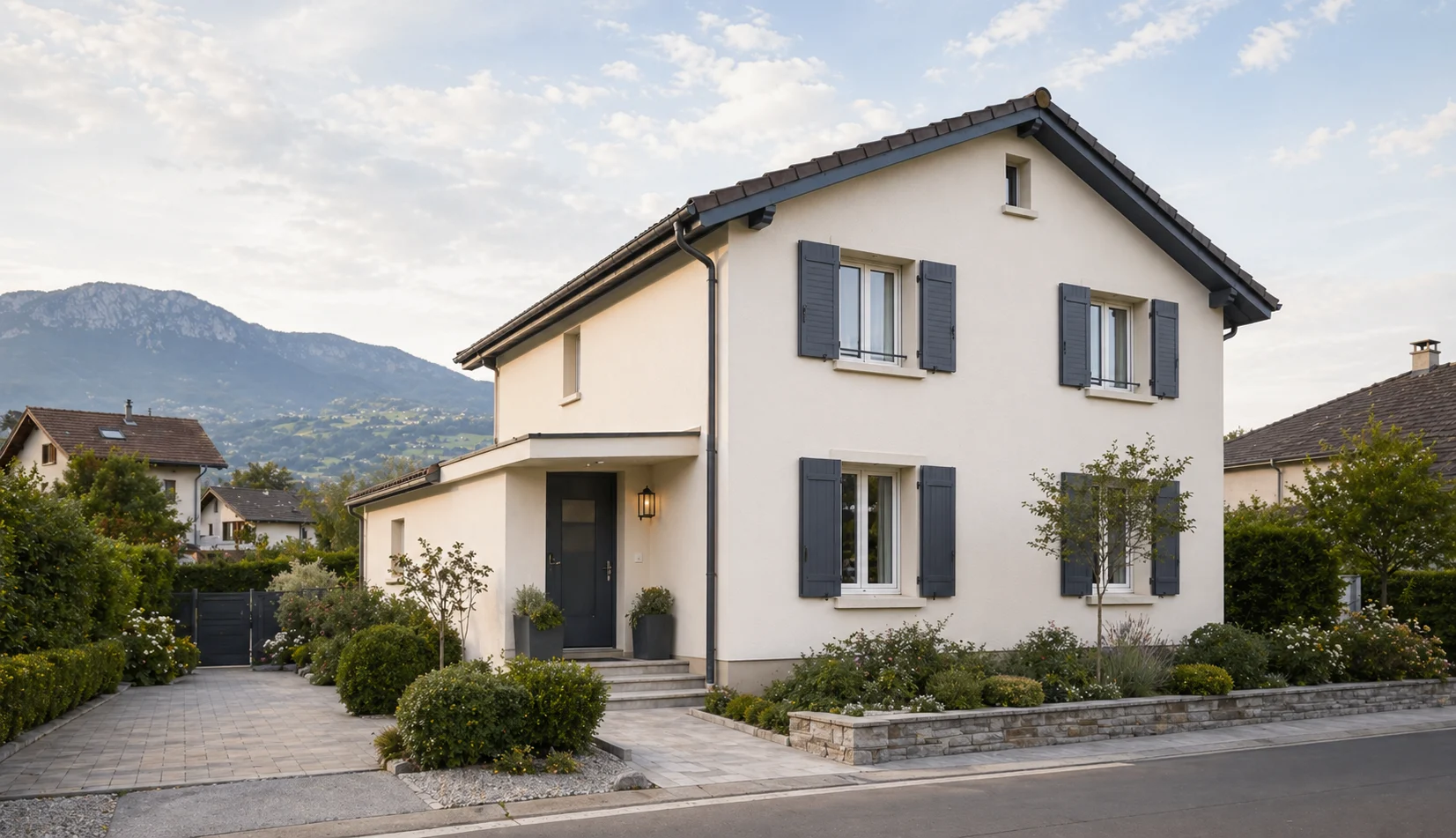 Façade rénovée illustrant le secteur Entreprise de ravalement de façade en Savoie
